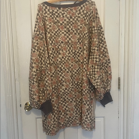 Free peopleCoastal Printed Crew Tunic /Dress in Terracotta Combo size large nwot - Picture 7 of 7